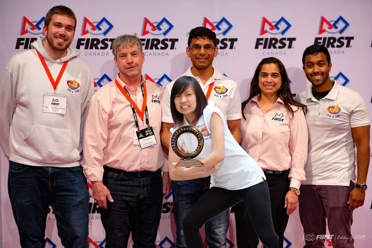 We didn't get to celebrate Vivian's Woodie Flowers Finalist Award the traditional way but at least we can count on Eddy G. for a celebratory photo of all our amazing Woodie Flowers Finalists from over the years. 🤩 

#GratefulForOurSuperstars