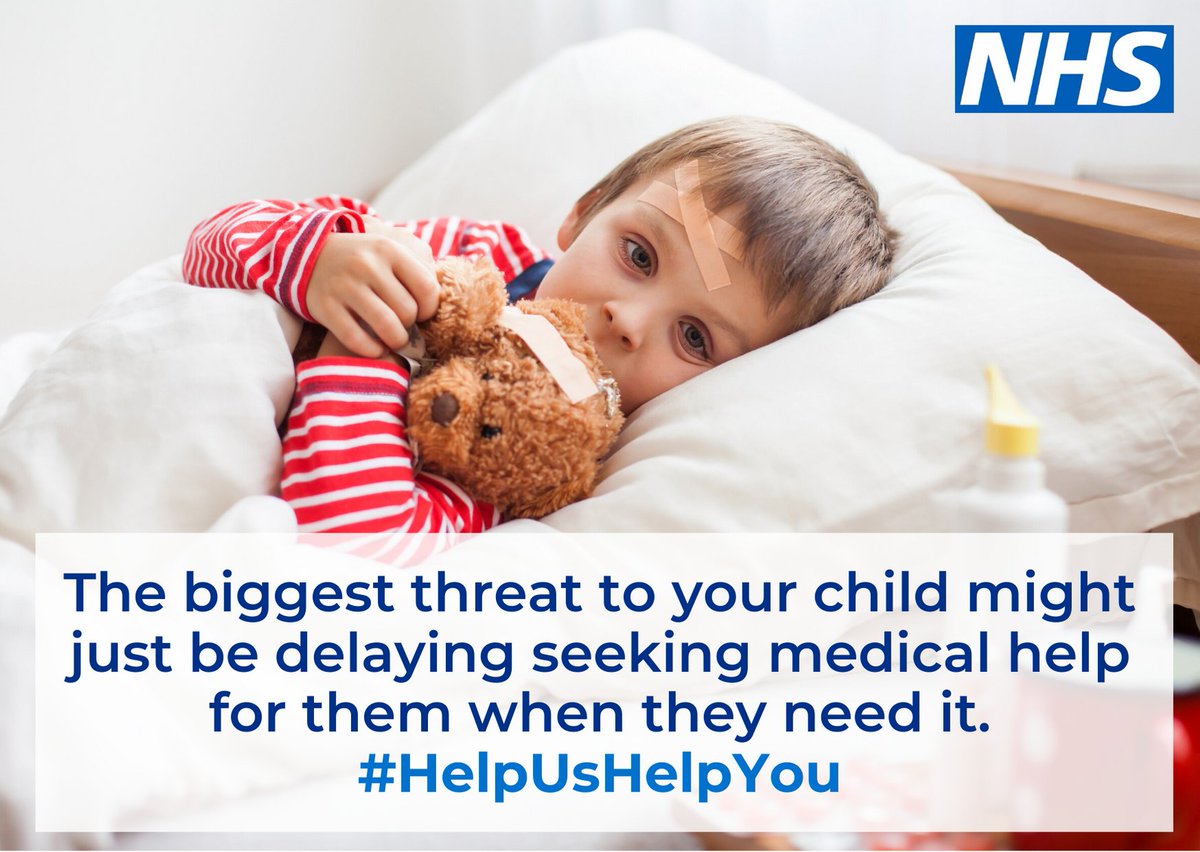 Don't delay! If you are worried about your child's health, you should still seek medial help. #HelpUsHelpYou