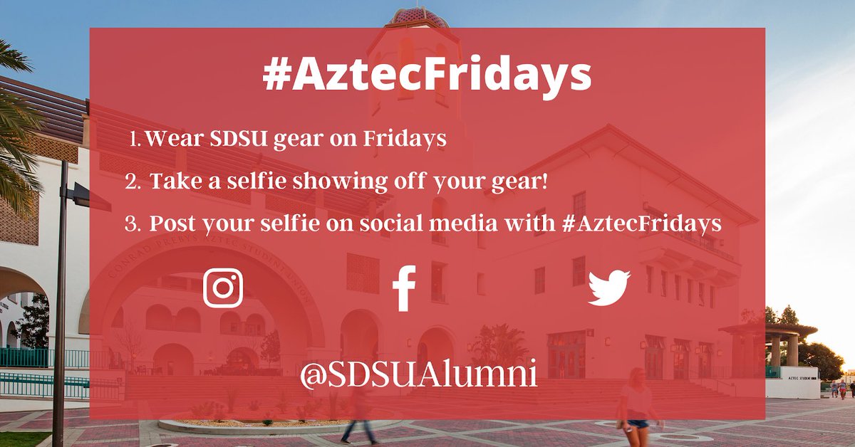 Show your school spirit every Friday! #GoAztecs 🖤❤️