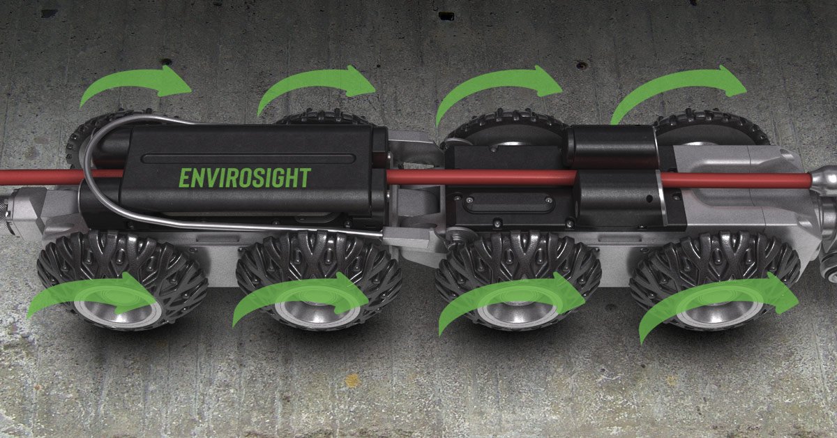 teamenvirosight's tweet photo. The ROVVER X SAT 2 crawler is the only crawler with Octraction, a powerful combination of steerable 8-wheel drive and wheels that swap tool-free to address any combination of pipe diameter. Learn more at https://t.co/XMfPwvbZlU #Envirosight #undergroundunderstood #sewerinspection https://t.co/NAjMwBzcsb