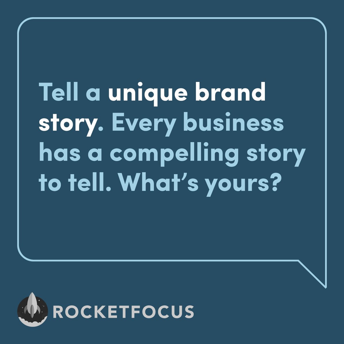 rocketfocus's tweet photo. In times of recession or stagnant sales, its often your brand and your brand story that will carry you through. What's your story? What makes your business unique? Why should people buy from you and not your competitor?

#digitalmarketingtips #digitalmarketing #ottawa https://t.co/BTHUKOcOtg
