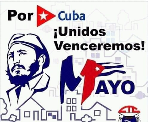AlvaNegrin's tweet photo. #PrimeroDeMayo en casa, #MiCasaEsMiPlaza, la nueva trinchera de defensa de la #RevoluciónCubana con la siempre presencia de nuestro eterno Comandante #FidelCastro. #ViviremosYVenceremos #CubaSalva #CubaVsBloqueo #UIEC #MiCons https://t.co/NCtRxS8NZY