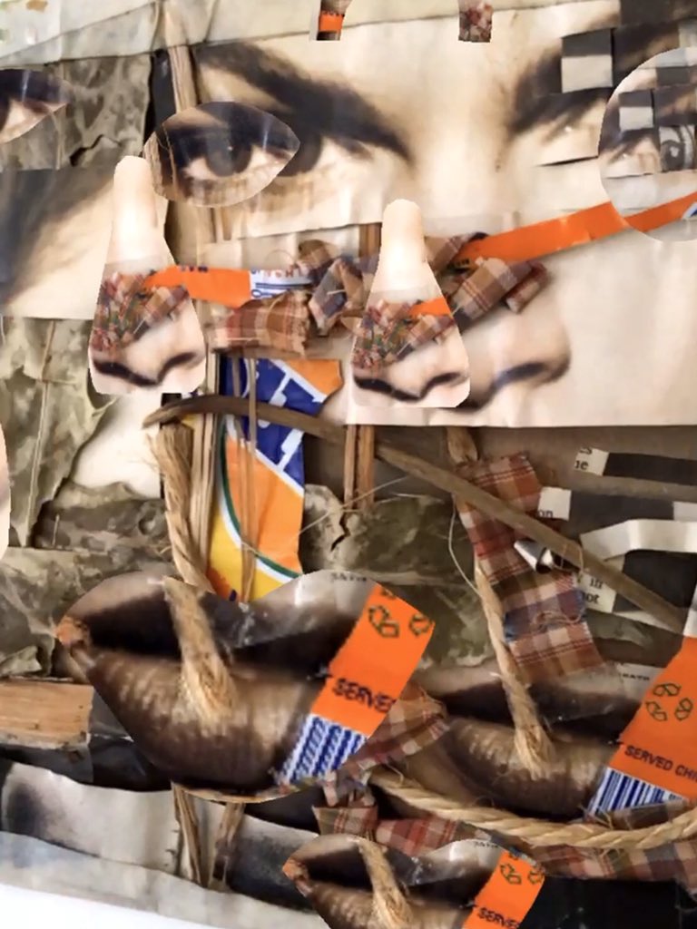 SPFvisualart's tweet photo. Experimenting with #weirdcuts AR collage app made by artists @zachlieberman and Molmol Kuo with the support of @ExpWithGoogle for our Y10 collage project #remotelearning using traditional and cutting edge techniques! Can’t wait to see what our students come up with! https://t.co/8lS00QtrWr