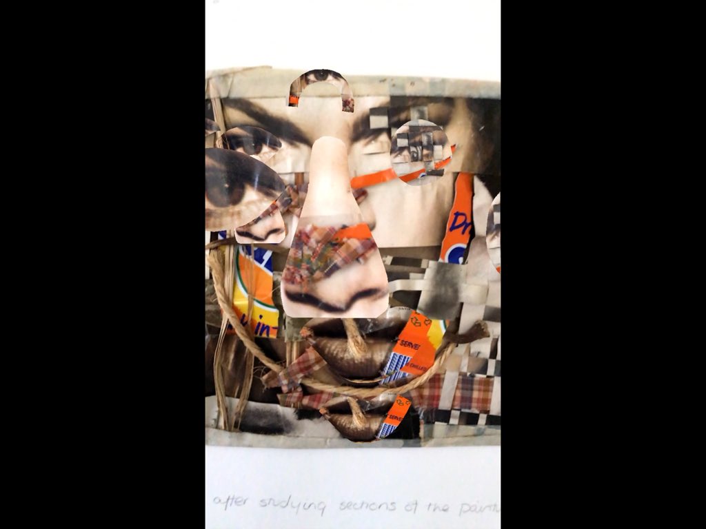 SPFvisualart's tweet photo. Experimenting with #weirdcuts AR collage app made by artists @zachlieberman and Molmol Kuo with the support of @ExpWithGoogle for our Y10 collage project #remotelearning using traditional and cutting edge techniques! Can’t wait to see what our students come up with! https://t.co/8lS00QtrWr