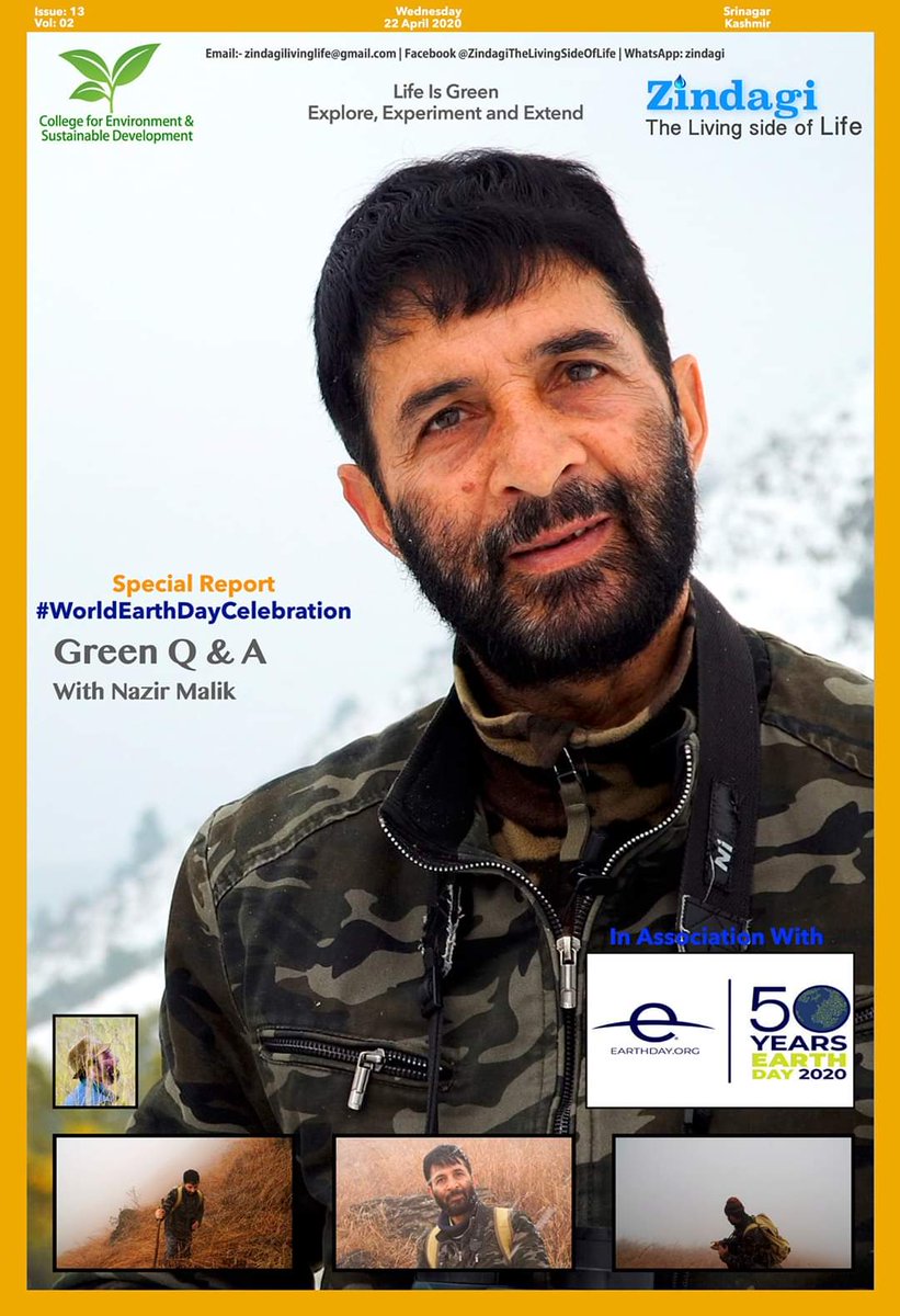 irfanifs's tweet photo. Nazir Malik known as Jungle man of Kashmir has retired from Wildlife Department on 30/04/20. His commitment and passion to the preservation and protection of Kashmir’s Dachigam National Park shall echo down the generations.
Wishing him a very happy life ahead. https://t.co/slwQx0PNNr