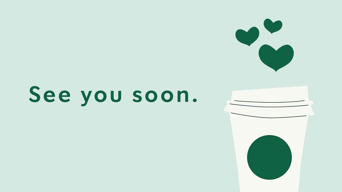 Starbucks's tweet photo. We're working on welcoming you back to more locations. 💚 

To see if your neighborhood store is open, check the Starbucks App. https://t.co/jkpwiLN6Hs