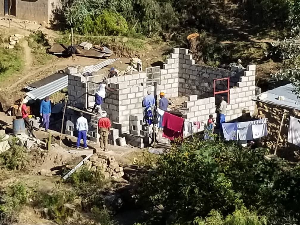 🇱🇸 During this COVID 19 pandemic, we discovered a family that had 13 people leaving in a single roomed house, we all came together as the youth of roma and build them a house. United as the youth we can change the world.