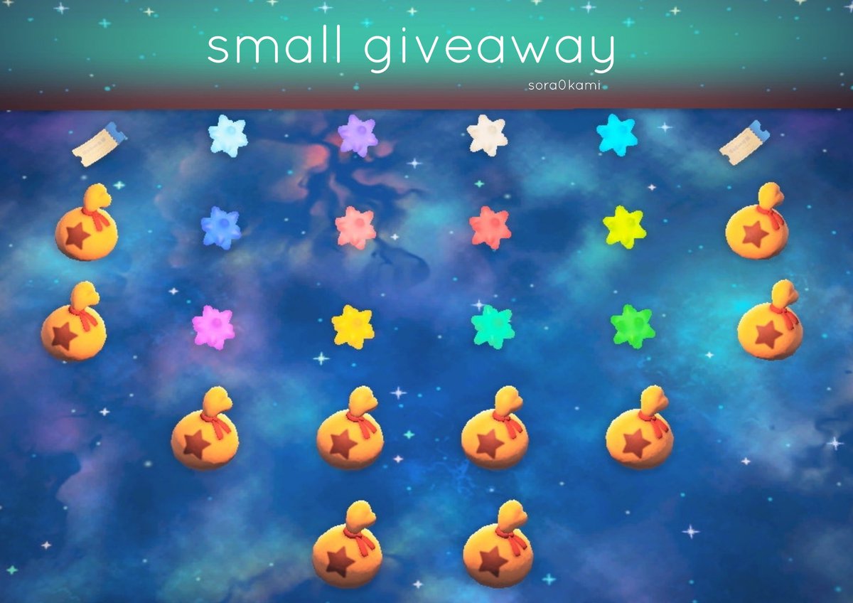 sora0kami's tweet photo. ✨💰🎫 small giveaway 🎫💰✨

hey everyone, i'm new to ac twt 🥺
and i won the other day so i wanna share my giveaway winnings 🥺✨

1 winner of:
20 NMT🎫 + 200,000💰 + 2ea. signs fragment🌟

rules:
rt + like + follow @sora0kami 🥺

ends:
may 4 @ 3pm(bst) 🎉

#ACNH #ACNHgiveaway https://t.co/IK7hLZI2ox