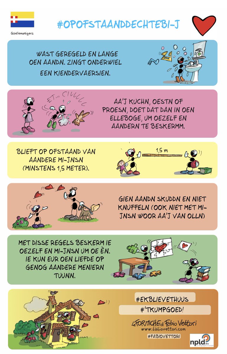 De RIVM maatregelen in vloeiend Gælleminigers #EKBLIEVETHUUS #’TKUMPGOED!