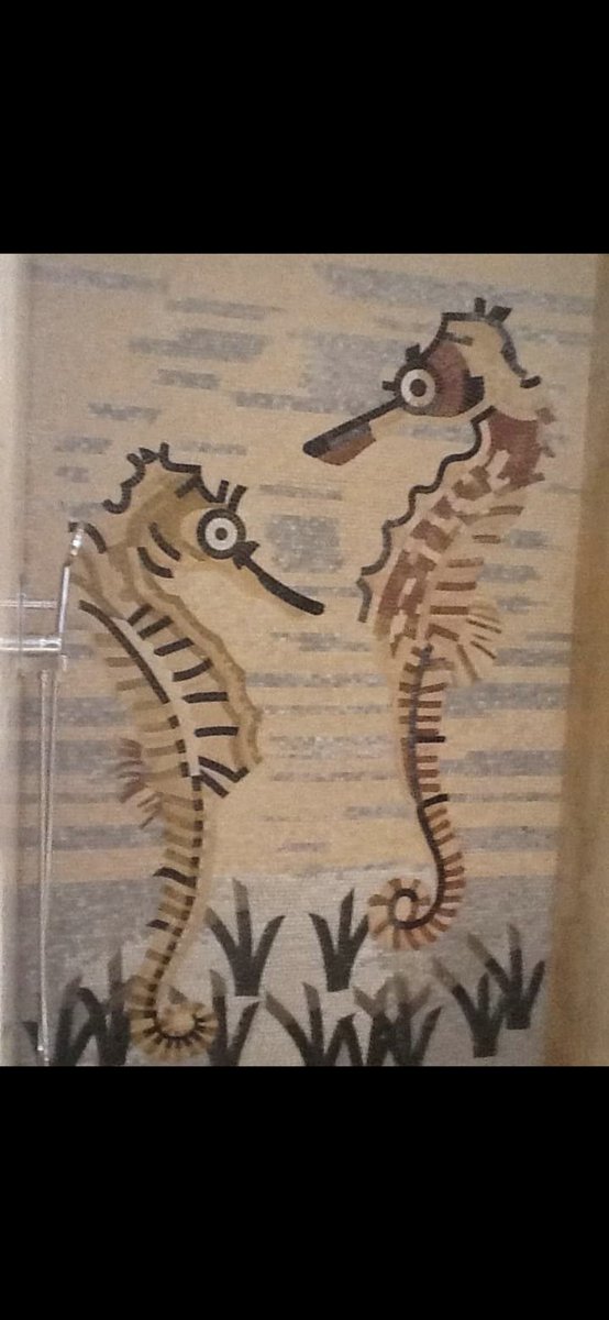 Our client wanted something different in his shower room so we sourced this stunning but fun mosaic.
Seahorses pair for life. They meet first thing in the morning to reinforce their pair bonding #interiordesign #interiordesigner #bathrooms #showerrooms #cotedazur #frenchriviera