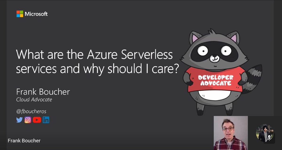 manbirmarwah's tweet image. Insightful learning about @Azure Serverless Computing by the amazing @fboucheros, in a live virtual session by @MSFTReactorBLR. ❤️🔥
#Azure #Serverless #MSFTStudentPartner