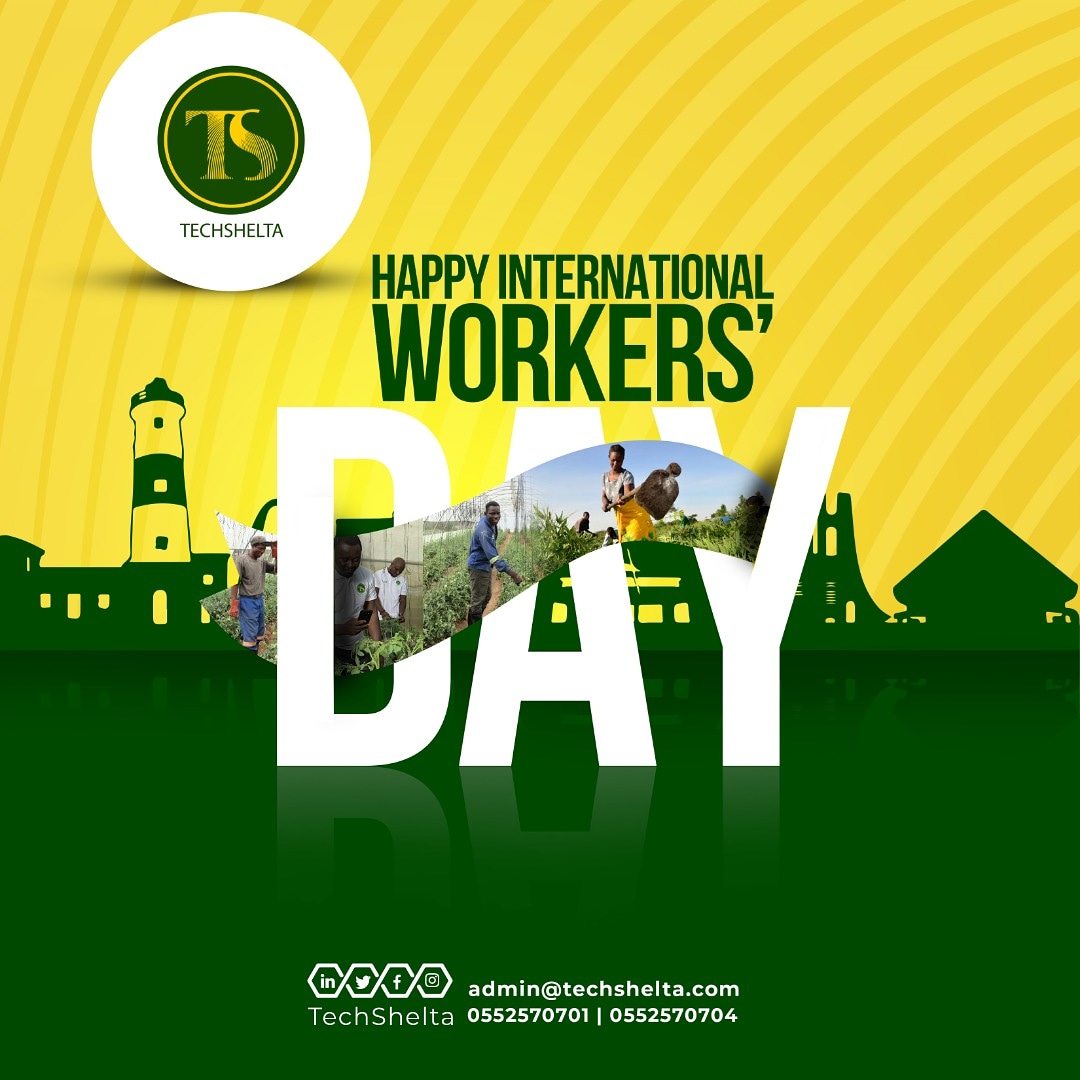 TechShelta's tweet image. Happy New Month to all our Stakeholders, Clients, Partners and Everyone. We also say Ayekooo to every worker in Ghana and beyond.

#Techshelta #mayday #internationalworkersday #GreenhouseFarmingExperts