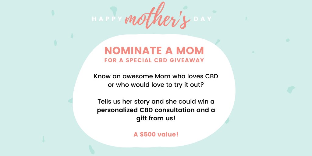 We love seeing women thrive! In honor of #MothersDay, we want you to nominate an awesome mom that would love to win:

A one-on-one CBD consultation and a personalized gift from us! (A $500 Value!)

Nominate a Mom today!👇
healthyhempoil.com/mothers-day-co… 

#HealthyHempOil #CBDempowered