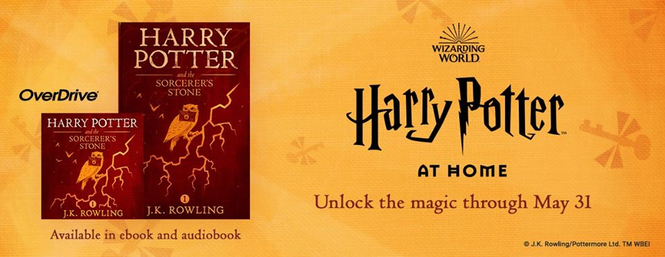 BromLibraries's tweet photo. Now extended until May 31!
Enjoy #HarryPotterAtHome! The #ebook and #audiobook of Harry Potter and the Sorcerer's Stone is available for unlimited access through our libby and overdrive apps in the month of May.

Download Libby to unlock the magic. https://t.co/JSDTOP9Bmw