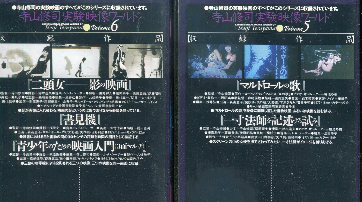 akuafutaridake 『寺山修司実験映像ワールド』 5巻 「マルドロールの