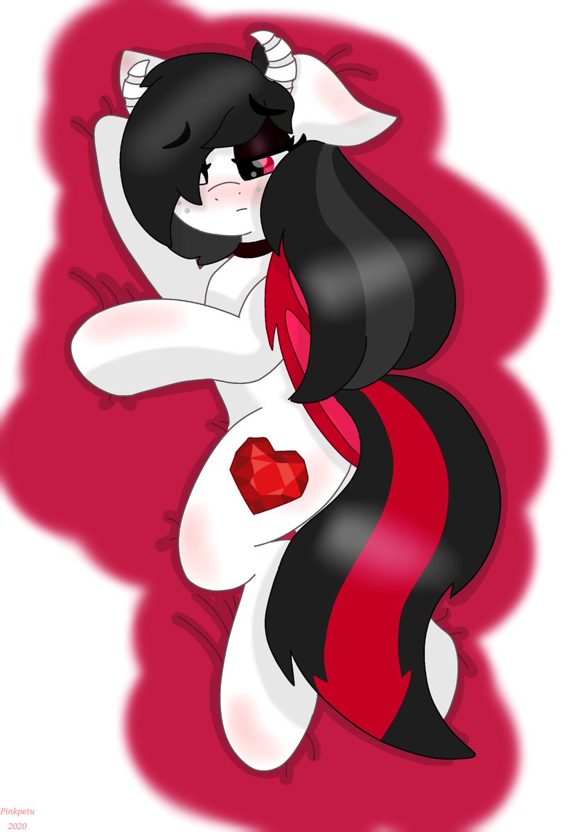my old oc that update
 ruby dawn

the demon batty/goth horse