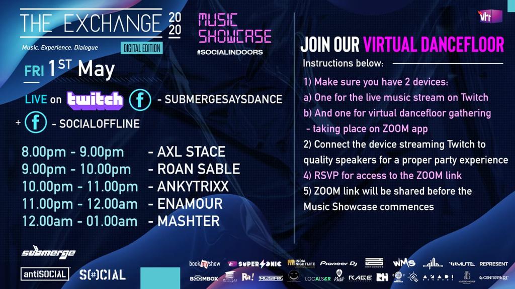 Want a ZOOM invite for our #VirtualDancefloor ?

RT and send us a DM!! 😁🙏🚀😊 #TheExchange2020 @TheExchangeIn