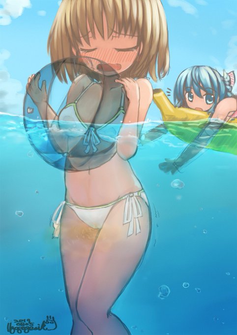 #あったかくなってきたから水着絵貼ろうぜ
去年の水着。 