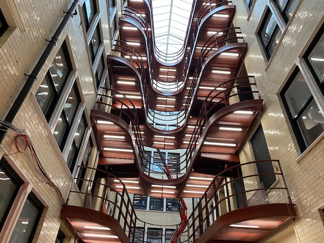 helicalplc's tweet photo. A sneak preview of the new atrium at Fourways, one of our buildings in #Manchester -coming along very nicely! https://t.co/kxLLm3GcII