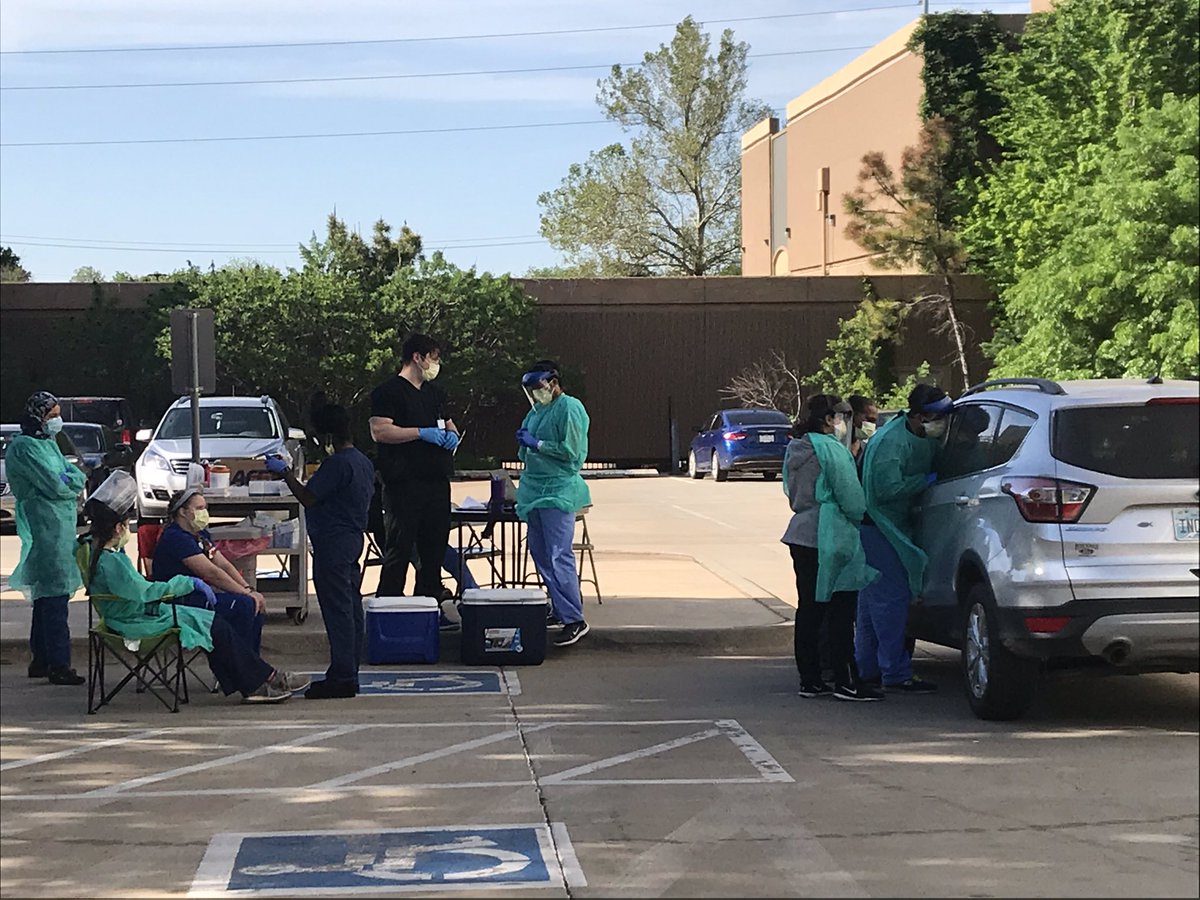 yourfamilydoc's tweet photo. So proud of the residents and staff of the @OUFamilyMed clinic @OUMedicine who are helping the system safely reopen through our respiratory care clinic and drive through testing service! #greatdaytoswabanose #COVID__19 #StayHome #StayHomeSaveLives https://t.co/VJi66X3cCV
