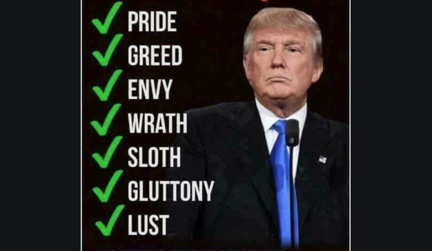 RufusKings1776's tweet photo. Thou shalt sin strongly.
#TheUnholyCommandmentsOfCult45 https://t.co/zqyFgGmG0X