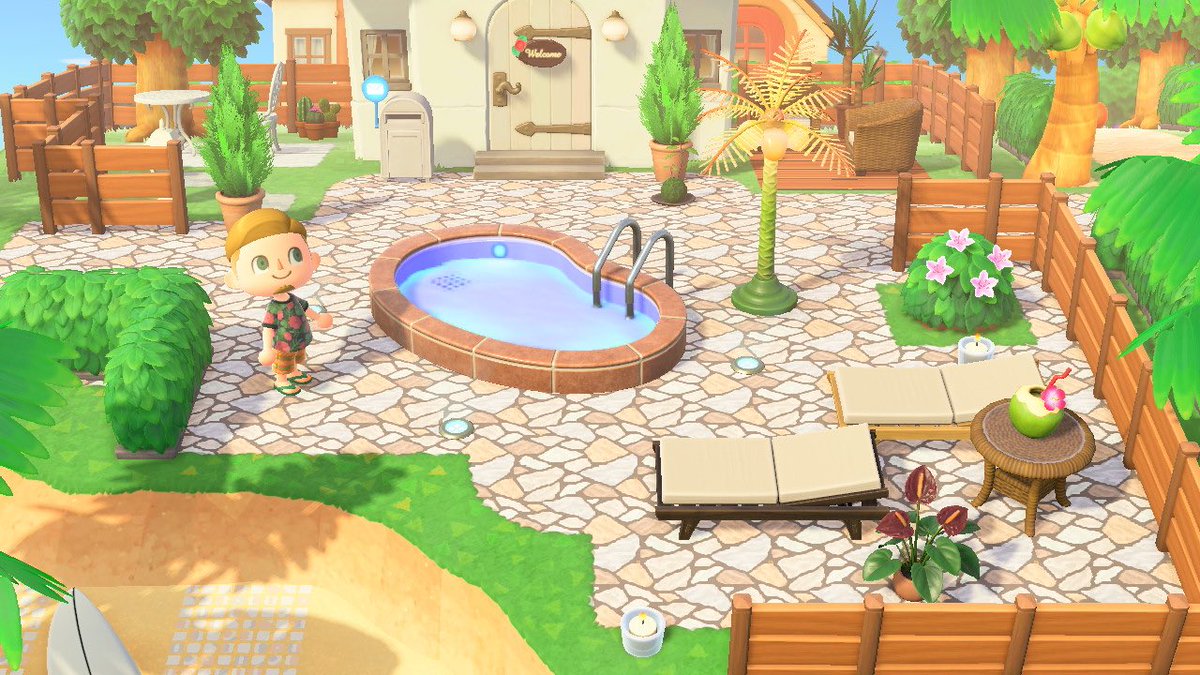 bickAy_s12's tweet photo. 今回はリゾートな住宅に合いそうなタイルを描いてみました🌴プールを意識した配色なので、色違いも上げる予定です！
ぜひ試してみてください。
#あつ森
#マイデザイン https://t.co/n9hNWgLznR