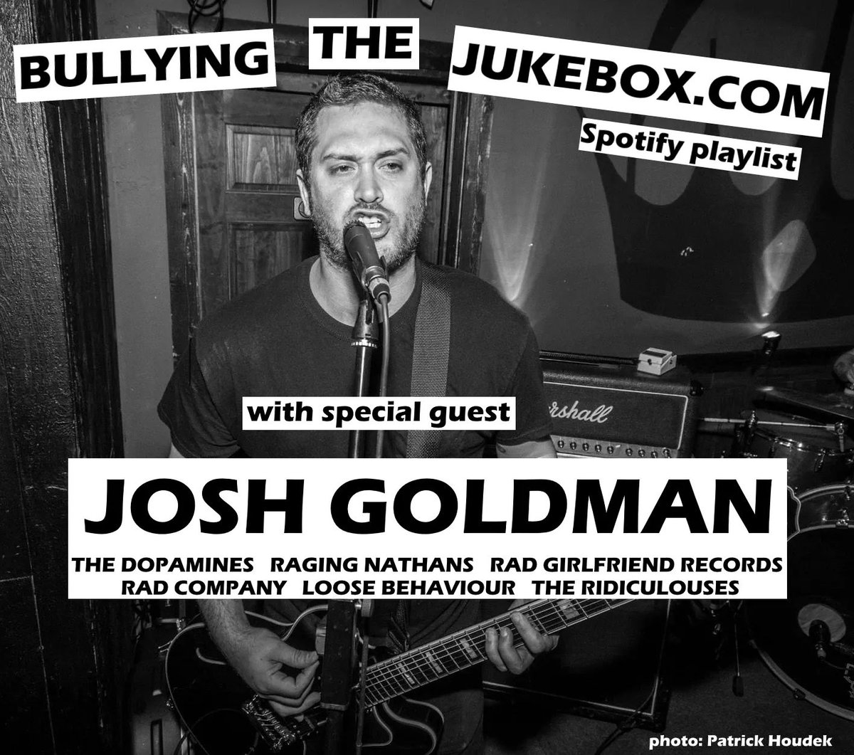 Bullying The Jukebox (@btj_playlist) on Twitter photo Josh Goldman from <a href="/Radgirlfriend/">RadGirlfriendRecords</a> <a href="/THEDOPAMINES/">The Dopamines</a> <a href="/RagingNathansOH/">The Raging Nathans</a> is our special guest this week! Head to bullyingthejukebox.com to listen and follow our <a href="/Spotify/">Spotify</a> playlist.
#bullyingthejukebox #punkrock #radgirlfriendrecords #dopamines #daytonoh #ldnont #spotifyplaylist Josh Goldman from <a href="/Radgirlfriend/">RadGirlfriendRecords</a> <a href="/THEDOPAMINES/">The Dopamines</a> <a href="/RagingNathansOH/">The Raging Nathans</a> is our special guest this week! Head to bullyingthejukebox.com to listen and follow our <a href="/Spotify/">Spotify</a> playlist.
#bullyingthejukebox #punkrock #radgirlfriendrecords #dopamines #daytonoh #ldnont #spotifyplaylist