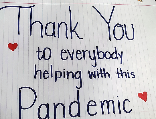 At Propel Montour High School, MILLER'S EPIC #CREW is celebrating #BetterWorldDay by creating #THANKYOU messages for workers on the front line. <a href="/ELeducation/">EL Education</a> <a href="/PropelSchools/">Propel Schools</a>