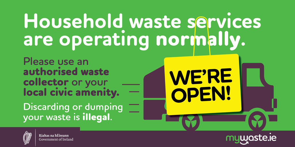 DubCityCouncil's tweet photo. Illegal dumping has increased by approx 40% in some areas! Please use an authorised waste collector or your local civic amenity to dispose of household waste. Now, more than ever, we need to protect our environment &amp; manage our waste responsibly. #WasteManagement #LoveDublin https://t.co/pJROmGyzng