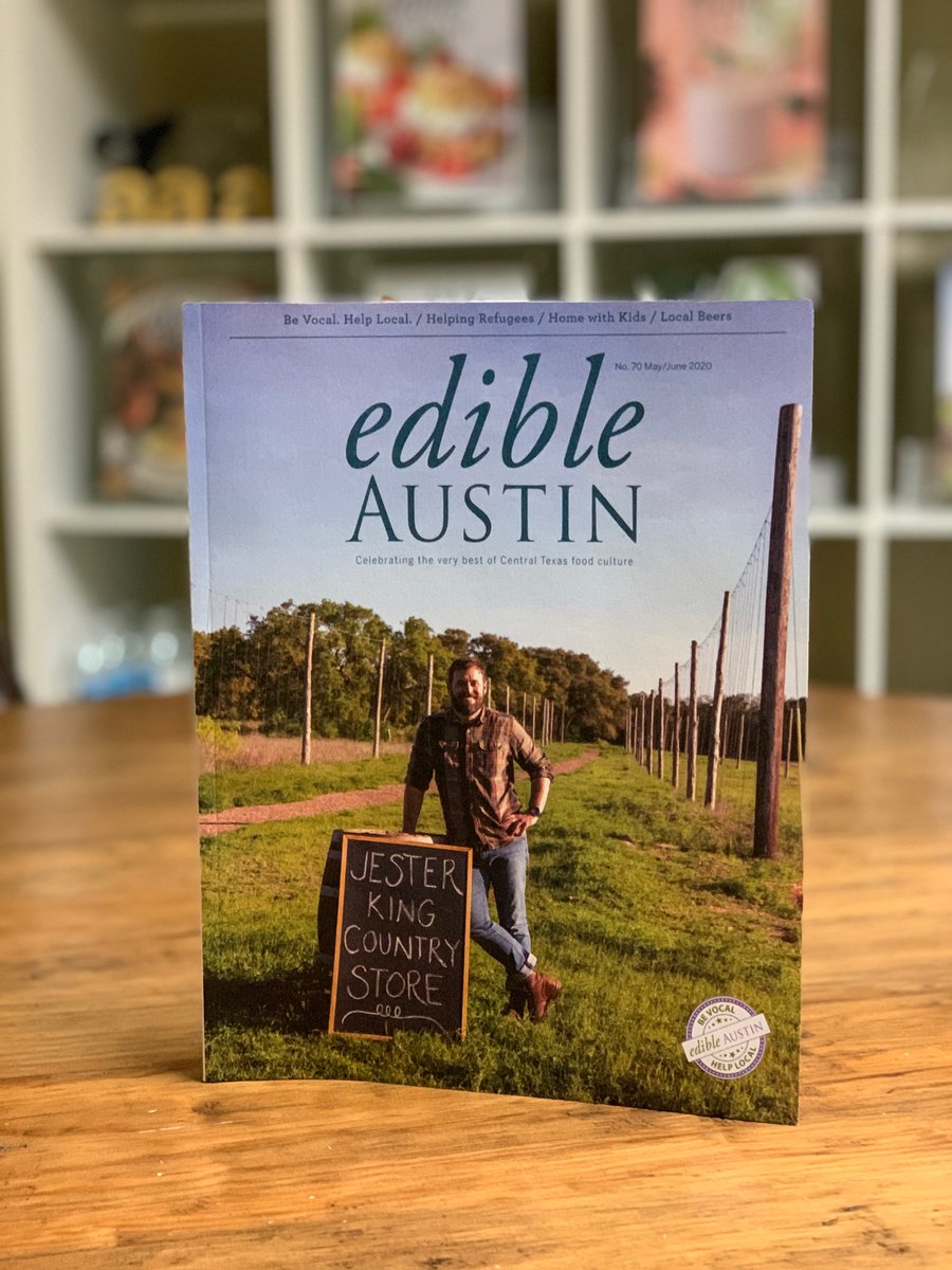 edibleaustin's tweet photo. Our May/June issue hits the shelves soon! Read ab the ways businesses like @jesterkingbeer &amp; @texasfarmhouse are giving back &amp; keeping their doors open. Other stories include a new partnership b/w @locadoro &amp; @MRCAustin, 10 awesome local beers, @MakeItSweetATX &amp; @OatmealAndCo 🥳 https://t.co/VqFh25Hlix