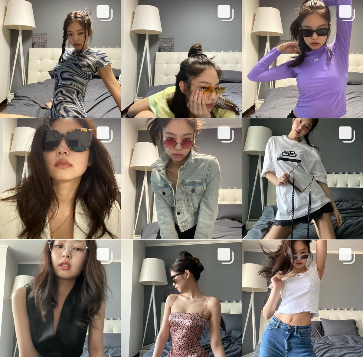 tjruby_'s tweet photo. นึกว่าหาชุดตั้งกล้องถ่ายเองแต่ที่จริงมีทีมด้วยสไตล์ลิสคือมินออนนี่ แล้วโลเคชั่นถ่ายขายแว่นเองนี้คือห้องนอนที่บ้านชองดัม สุดยอดมาก แม่ค้าออฟเดอะเยียร์ 2020 @/jennierubyjane  #JENNIE https://t.co/fC9UAM7G9h