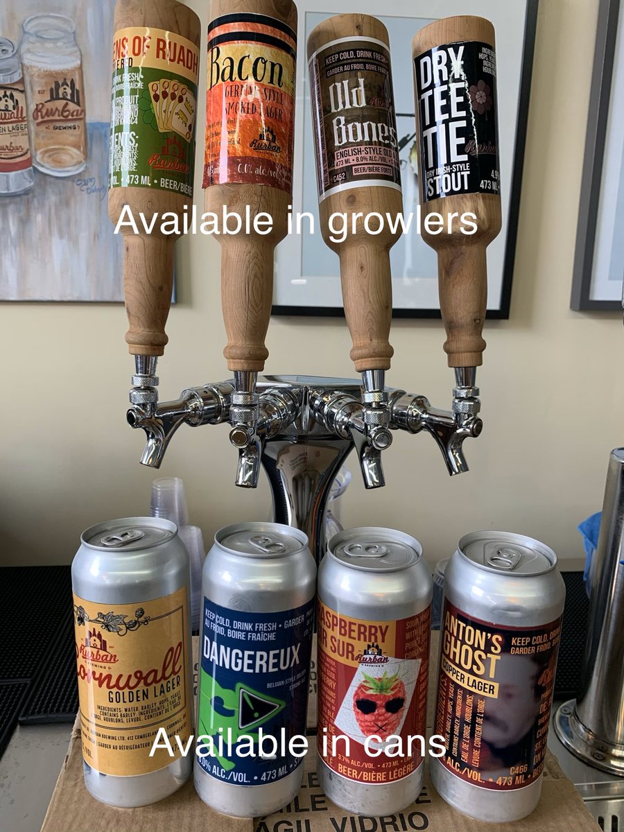 Happy Friday. Available beers rolling into the weekend. We are open 12-5 today and Saturday. 
#TogetherWeStandApart
#StayHome 
#ParkingLotService 
#HomeDelivery 
#CornwallSDGA 
#HelpYourNeighbour