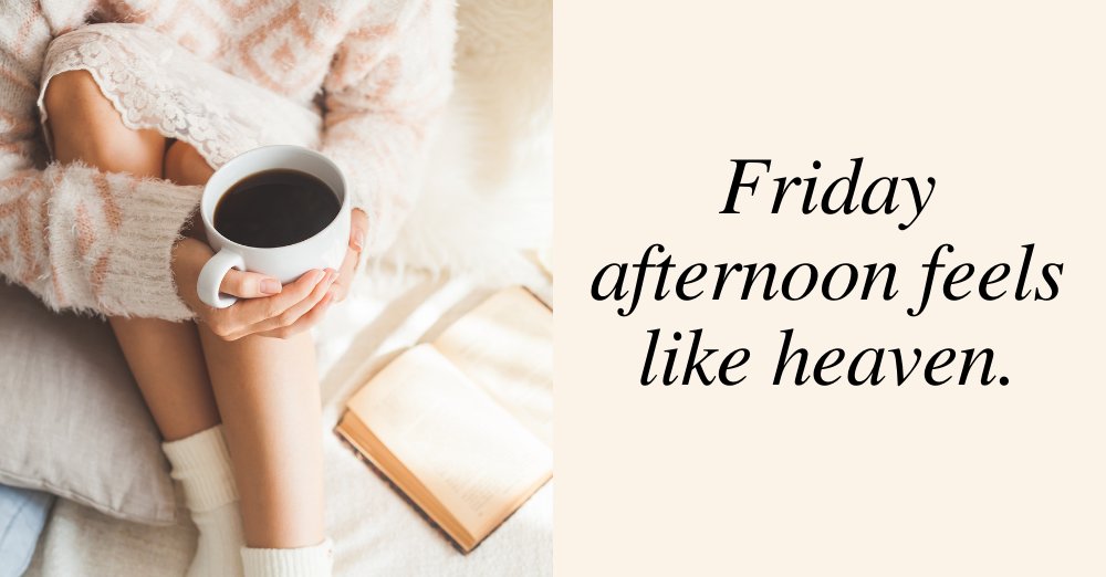 Friday afternoon feels like heaven.
#tgif #friday #heaven