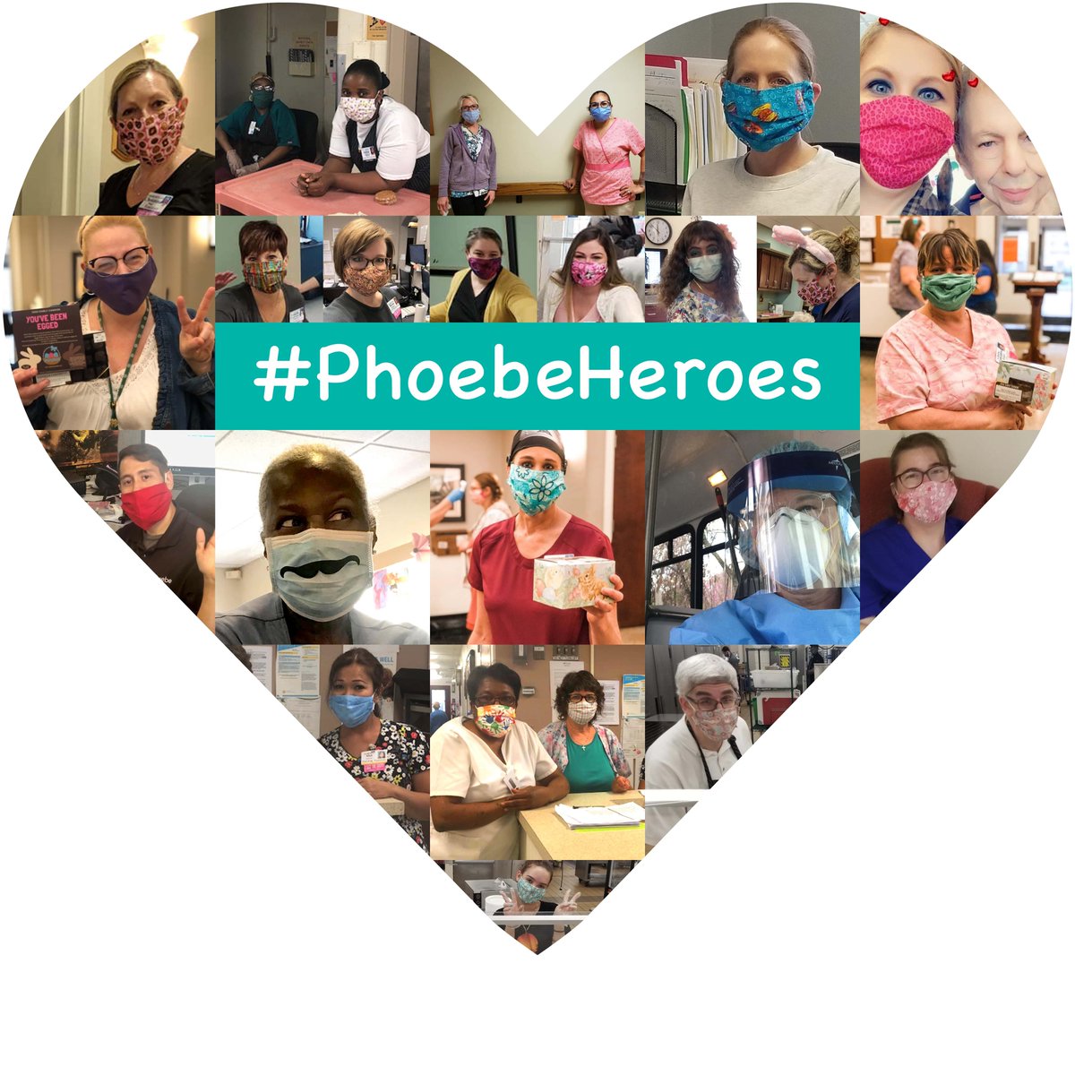 PhoebeMinistry's tweet photo. To all the members of the Phoebe team, we want to thank you for all the sacrifices you've made and continue to make to ensure all residents are cared for. We know we'll get through this together! #PhoebeHeroes https://t.co/Z9Q3ZM8BYr