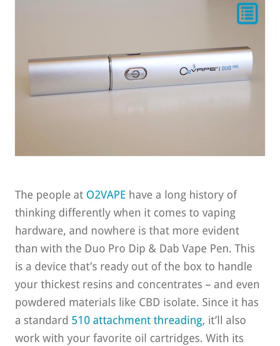 O2vape's tweet photo. #DUOPRO Vape Review by https://t.co/PRV4vBkyPL #vapegrl 🌟🌟🌟🌟🌟
https://t.co/mbFhSSiZAe
#vapereview #vapegirl #vape #vapepen #waxpen #dabpen #dabbers #dabrig #vapemod #vapecartridge #vapefam #vapemail #bestvape #extracts #distillate #thc #cbdvape https://t.co/CjS2CJMUjR