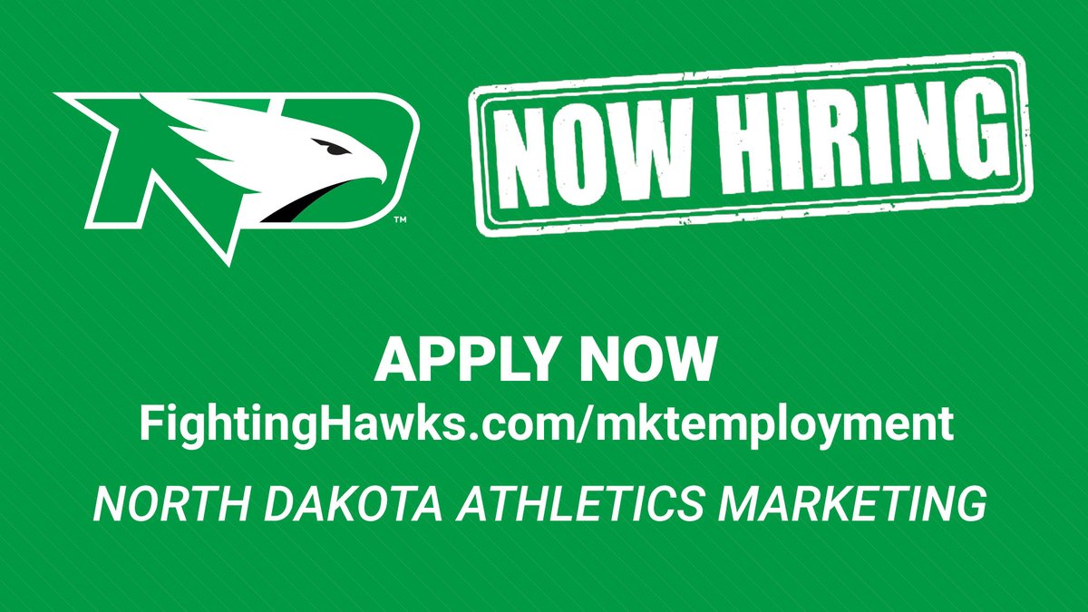 Now Hiring! 

Interested in working in sports?  We are looking for hardworking students who thrive being in a sports environment to join our Athletics Marketing Team as Marketing Interns!  

ℹ️ Visit: FightingHawks.com/mktemployment

Applications open until May 29.