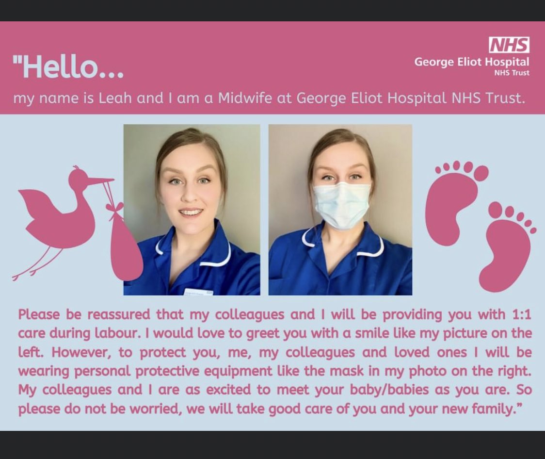 Thank you to @LeahNQM for agreeing to do this for me! Lots more to come to show women we are here, we are ready &amp; you will be well looked after as always <a href="/GEHMaternity/">GEH Maternity</a> <a href="/GEHNHSnews/">George Eliot Hospital NHS Trust</a> ❤️ <a href="/MidwivesRCM/">Royal College of Midwives 💙</a> <a href="/daljitathwal/">Daljit ਦਲਜੀਤ 🌈💙RGN RSCN RHV MBA Hon.Doc</a> @WestMidsHOMs