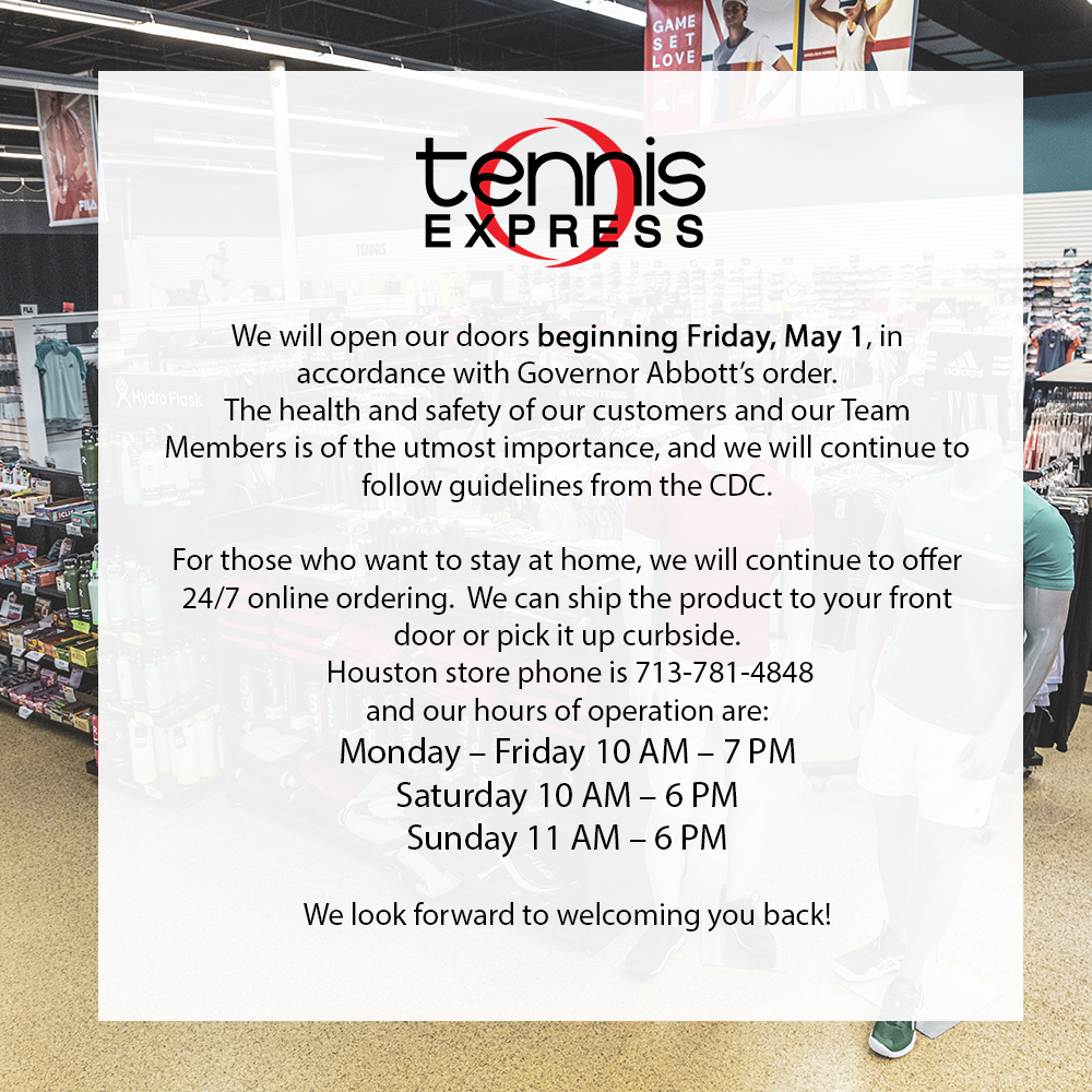 TenExHouston's tweet photo. 🚨 An important message to our customers🚨

#Tennis #TennisExpress https://t.co/o2xymLkQH0