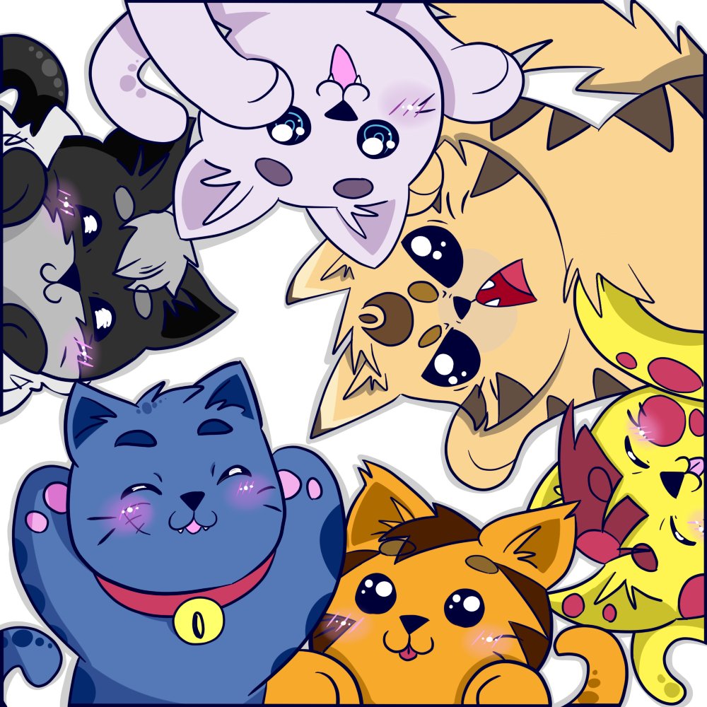 Zarazabuza's tweet photo. nyah~~ #digitalart #drawing #chibi #chibicats #digitalartist #artwork @Impulsivefro @ivan_grgincic @ShadyyLV friends as cats :3 https://t.co/qUprjFVQsf