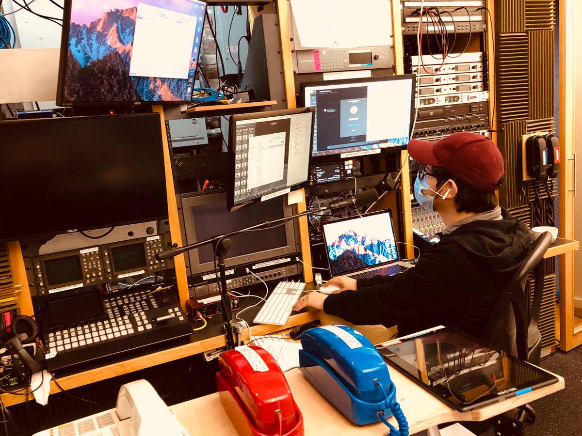 The view from the control room ☎️🎚💻 #remoteproduction