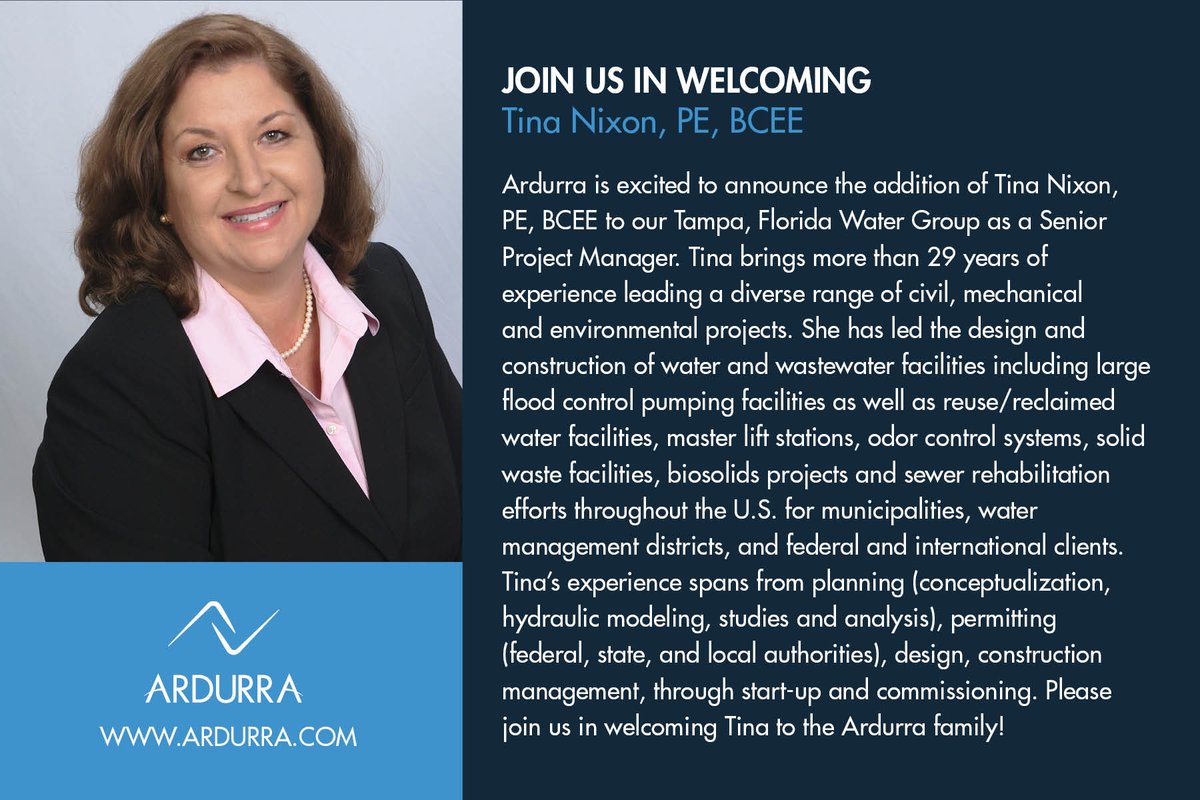 ardurra's tweet photo. #welcome #ourteam #water #wastewater #civilengineering #ardurrafamily #ardurra https://t.co/SF4bXEgd10
