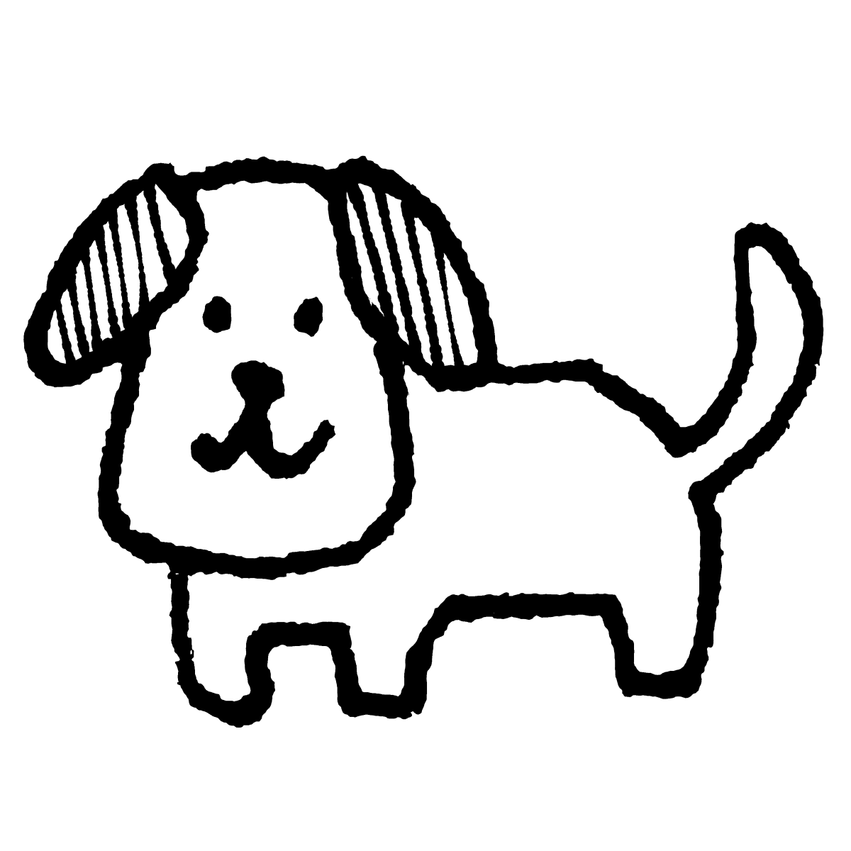 てがきですの 無料イラスト素材屋さん Pa Twitter 本日のおすすめイラストです 立つ犬1 T Co Ir4tgdyinp イラスト 素材 ゆるい かわいい てがきですの