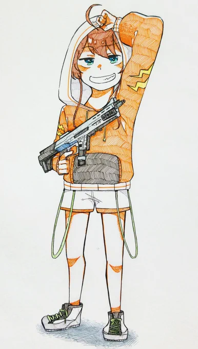 アナログの方の過去絵も…
#ホロコミイラスト 