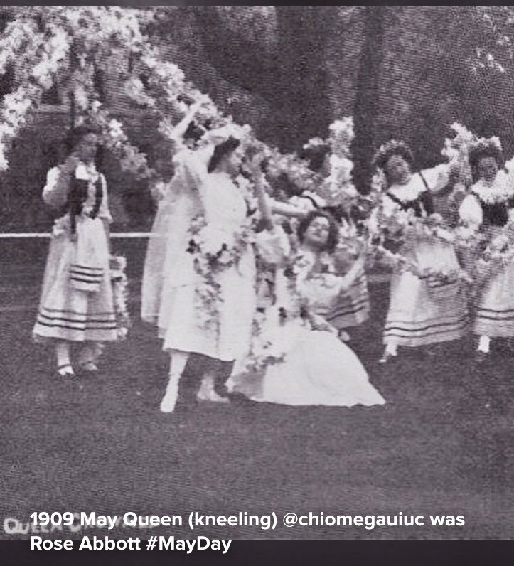 May Queen at the University of Illinois in 1909, was #ChiOmega Sister Rose Abbott <a href="/IllinoisPHC/">UIUC Panhellenic Council</a> <a href="/UIarchives/">U. Illinois Archives</a>