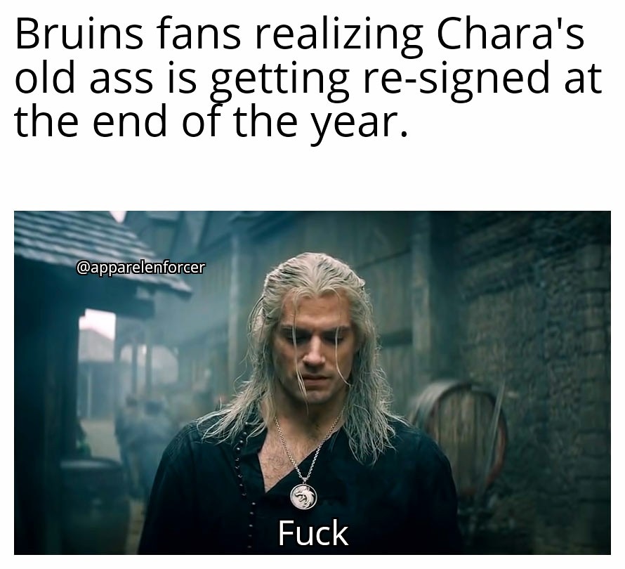 ApparelEnforcer's tweet photo. If you think Chara is going anywhere anytime soon think again, Jacobs will force Sweeney to re-sign his crusty old ass. At least he's good for a couple fights a year. #EnforcerApparel #EnforcersHockeyClub #Bruins #TimeToMoveOn https://t.co/FFhM9Am83s
