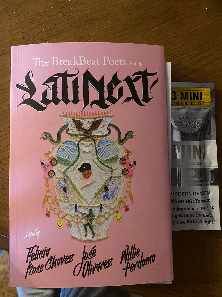 Got this joint published in the #BreakBeatPoets #LatiNext anthology. Grateful to @_joseolivarez @haymarketbooks @WilliePerdomo & Felicia Chavez for showing this love as critique poem about my city some love. Also 🖤 to my mentor @NatalieGDiaz for helping me discover the turn.