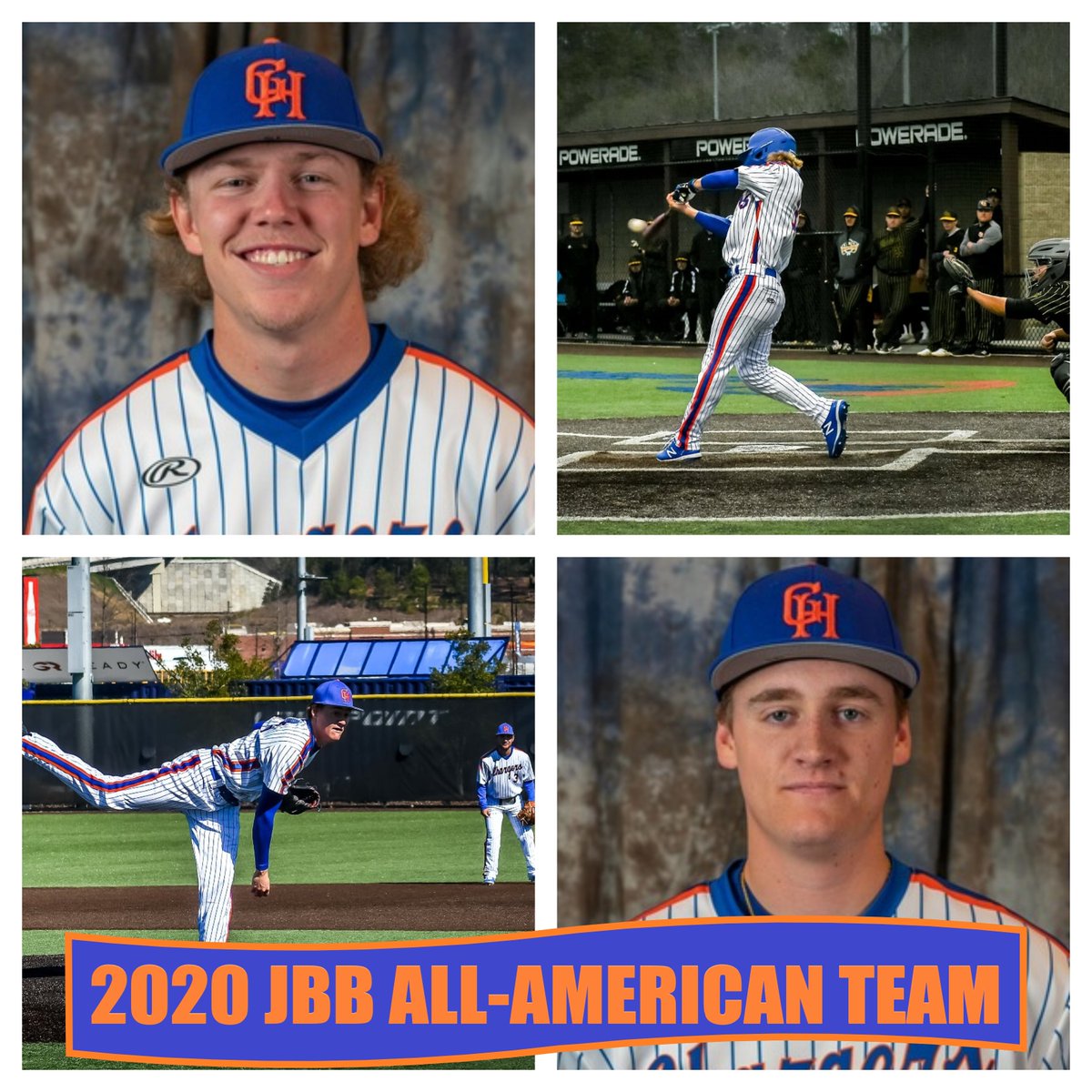 GHCBaseball's tweet photo. How bout that!!  Joe Sutton and Johnny Dow earn spots on @_TheJBB All-America squad!  https://t.co/uqpdRaGSnx https://t.co/bwtXrxc2xy