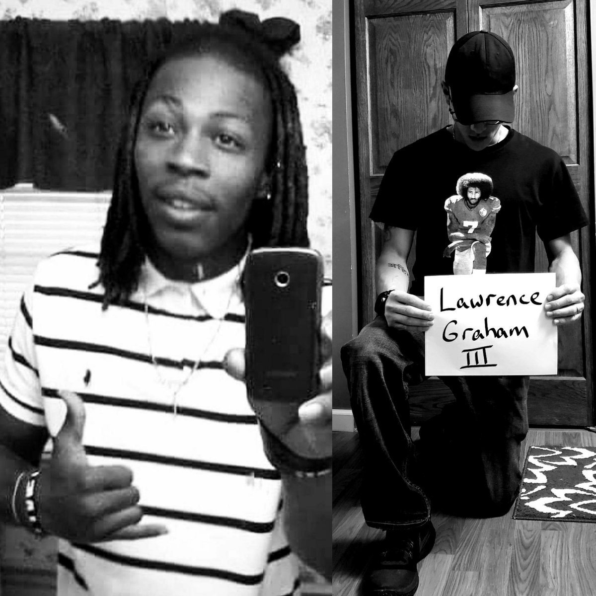 TheAntiCarnist's tweet photo. #LawrenceGrahamIII was shot IN THE BACK by #Fayettevillepoliceofficer #DentonLittle & #KilledBypolice 6 years ago today
#NoJusticeNoPeace till they #StopKillingUs
#ImWithKap #ImWithReid I'm #TrueTo7 and I will ALWAYS #TakeAKnee
https://t.co/E9fWWl0FVq
https://t.co/EE6J0uno2h https://t.co/we4xLfs0ZQ