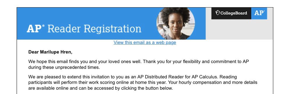 MarilupeHren's tweet photo. Yay! 🥳 I am officially invited to be an AP #Calculus reader! #ThisIsAP #APReader #WeAreGR https://t.co/yAR1ilr2Ea