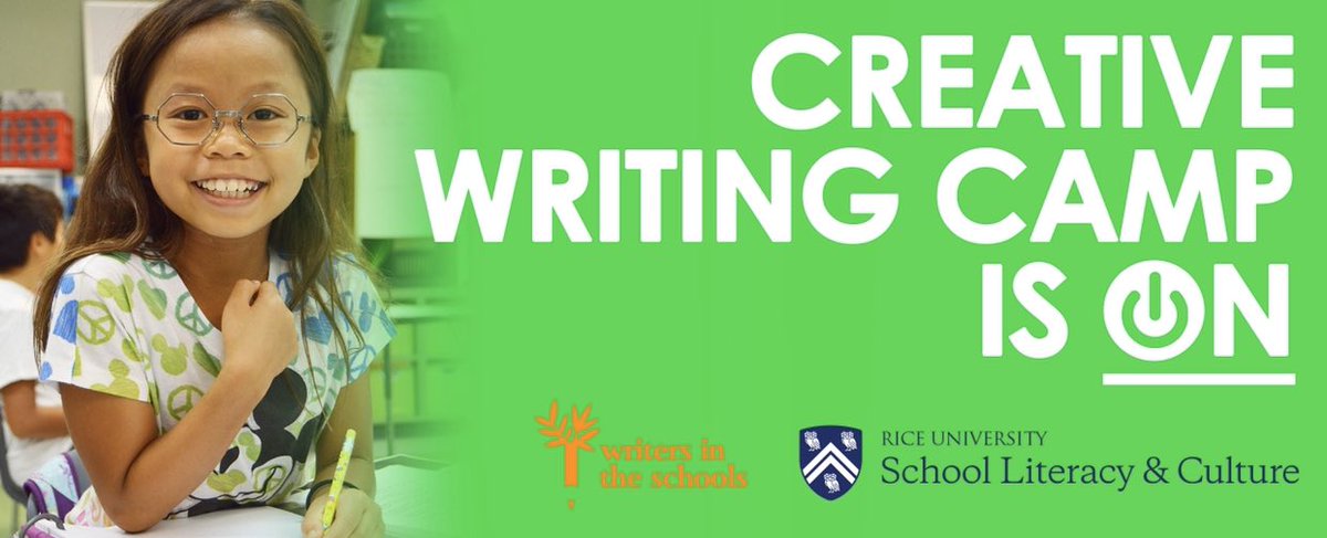 witshouston's tweet photo. We have great news! Creative Writing Camp in partnership with @riceuniversity is ON🔋 and we are going virtual in celebration of WITS 30 year partnership with Rice School of Literacy &amp; Culture! Find out more by visiting https://t.co/3ohT3hHU1j https://t.co/SHDpC2cqXL